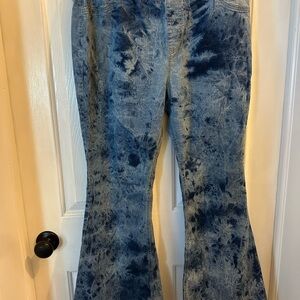 Cato Blue mineral washed Flare Jeans